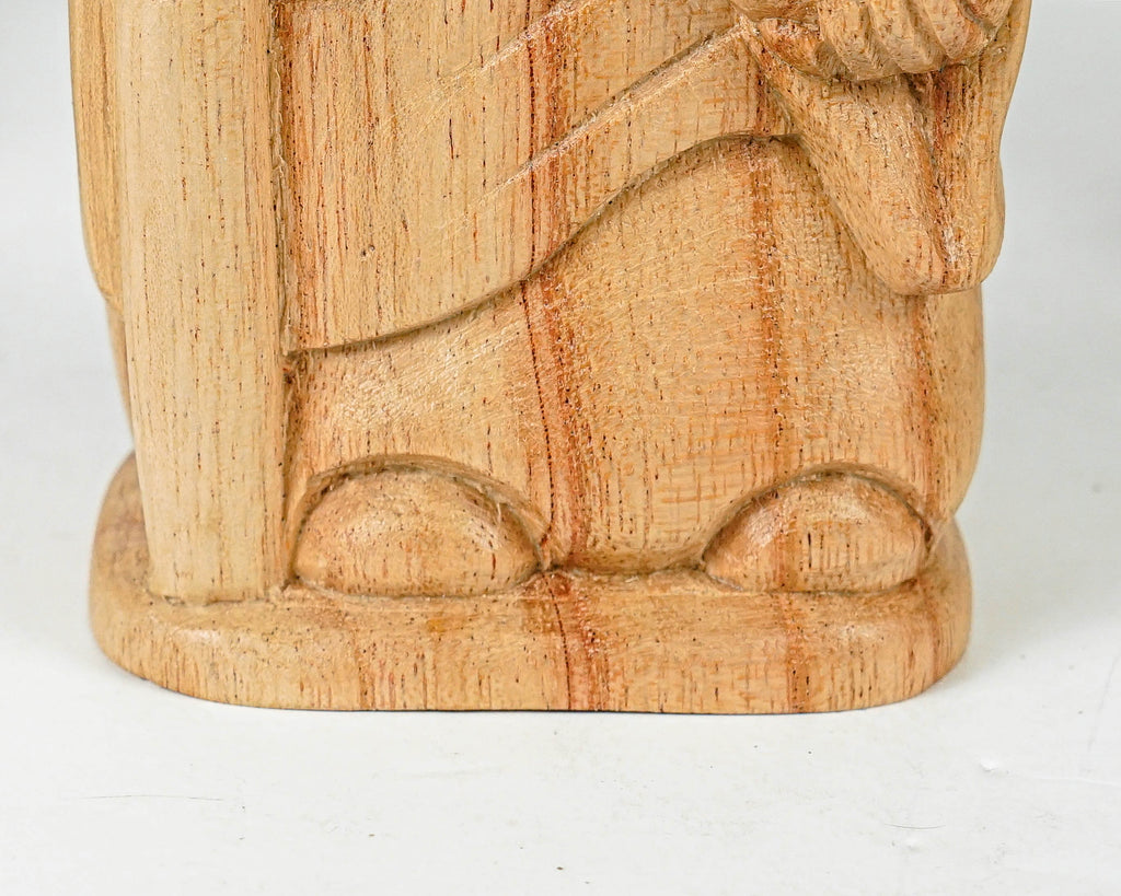 Bhikshu Jizo Statue, Buddha Sculpture, Wood Figurine, Meditation, Wooden Jizo, Gift for Friend, Interior Decoration, Grandfather Gift