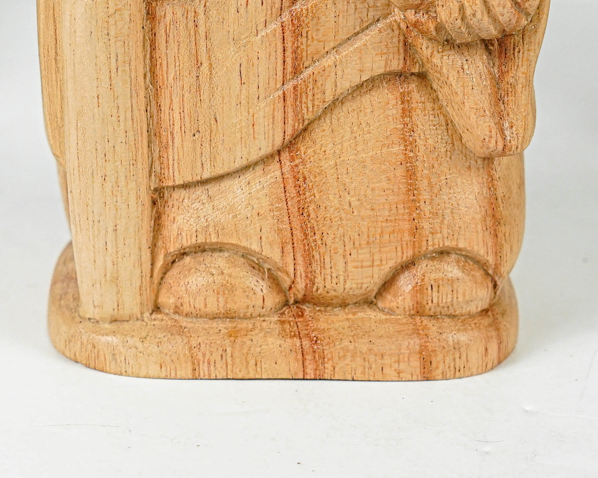 Bhikshu Jizo Statue, Buddha Sculpture, Wood Figurine, Meditation, Wooden Jizo, Gift for Friend, Interior Decoration, Grandfather Gift