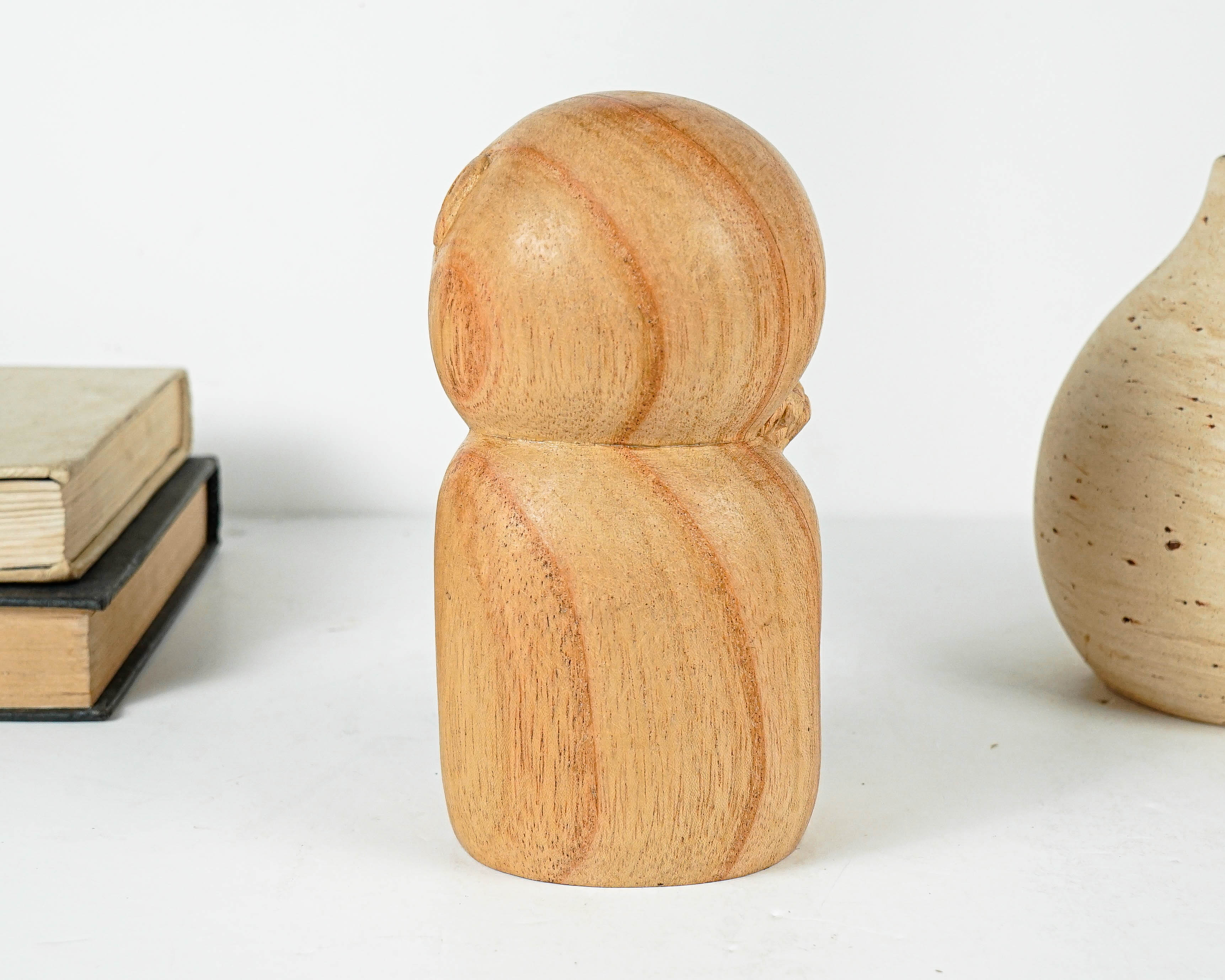 Sleeping Jizo Statue, Buddha Sculpture, Wood Figurine, Unique, Wooden Jizo, Praying, Meditation Decoration, Handcrafted, Grandfather Gift