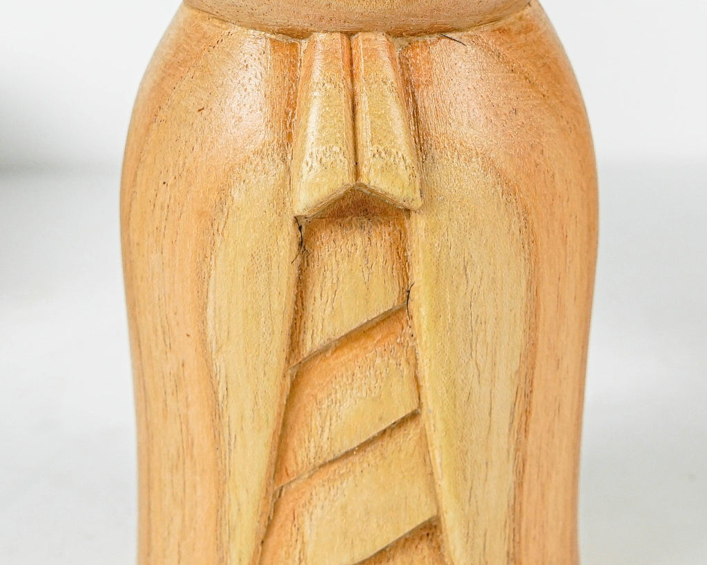Wooden Jizo Statue, Buddha Sculpture, Wood Figurine, Meditation, Unique Ornament, Handmade, Wood Carving, Gift for Her, Housewarming Gift