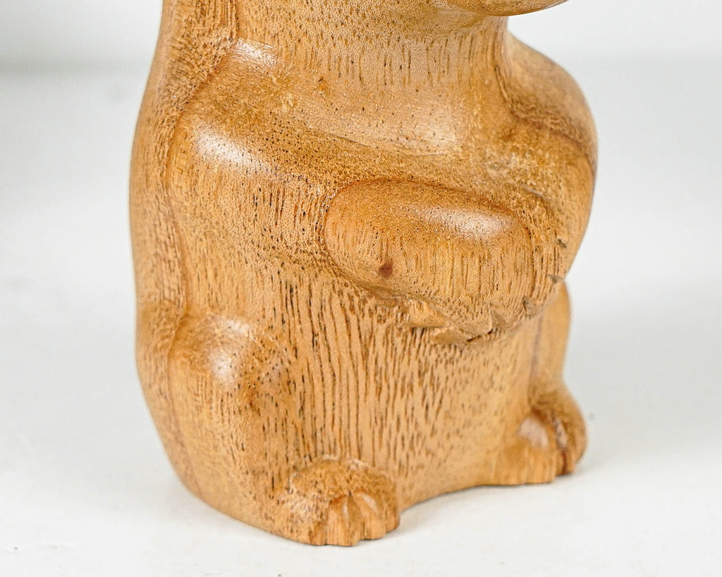 Wooden Sitting Hippo Statue, Animal Figurine, Hippopotamus, Wood Carving, Figurine, Antique, Natural Piece, Handmade Gift, Gift for friend