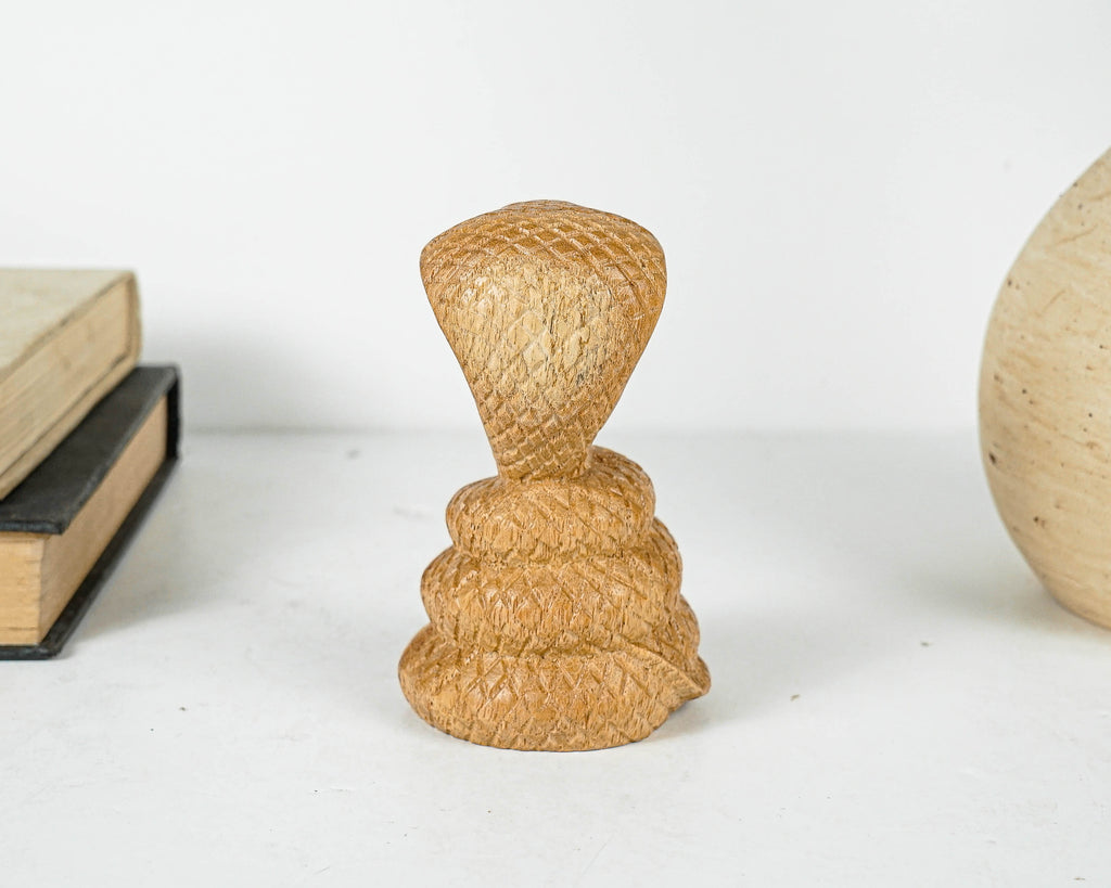 Wooden Cobra Sculpture, Snake, Reptile Ornament, Snake Collector, Handmade Decor, Tropical Decor, Housewarming, Mother Gift, Gift for friend