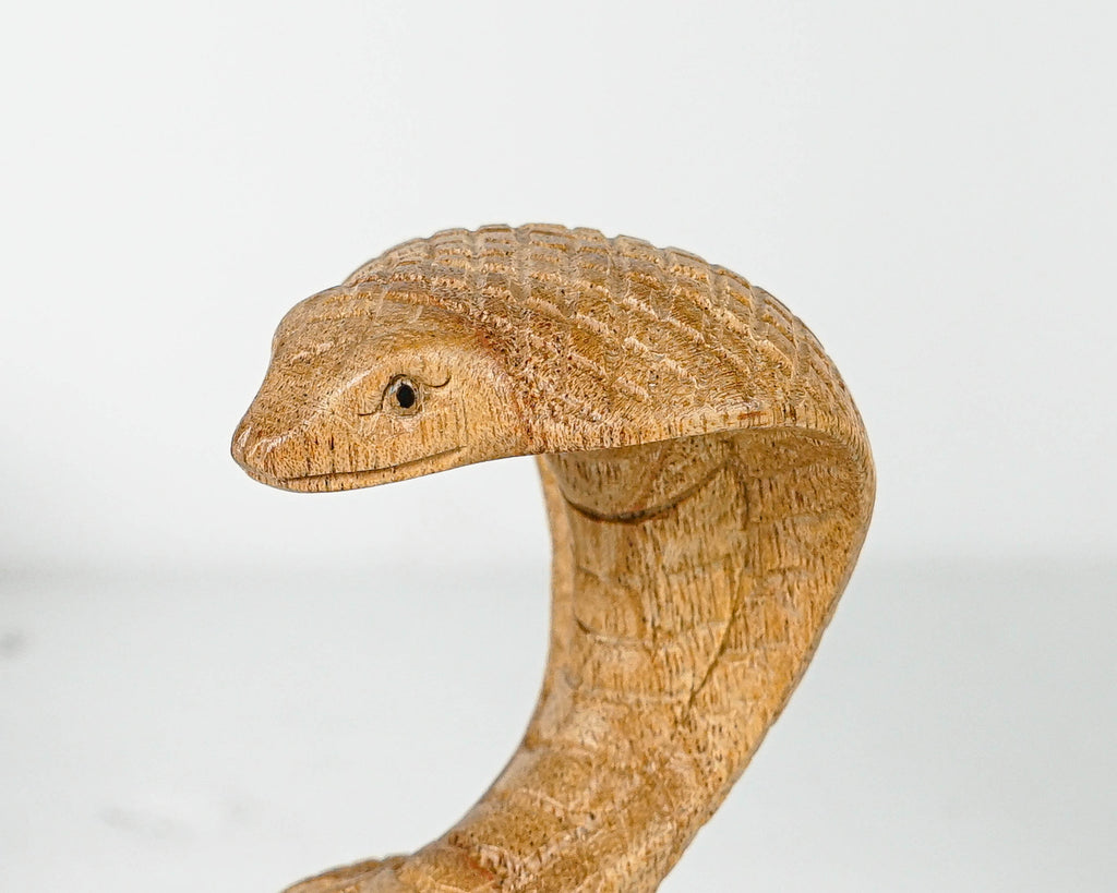 Wooden Cobra Sculpture, Snake, Reptile Ornament, Snake Collector, Handmade Decor, Tropical Decor, Housewarming, Mother Gift, Gift for friend