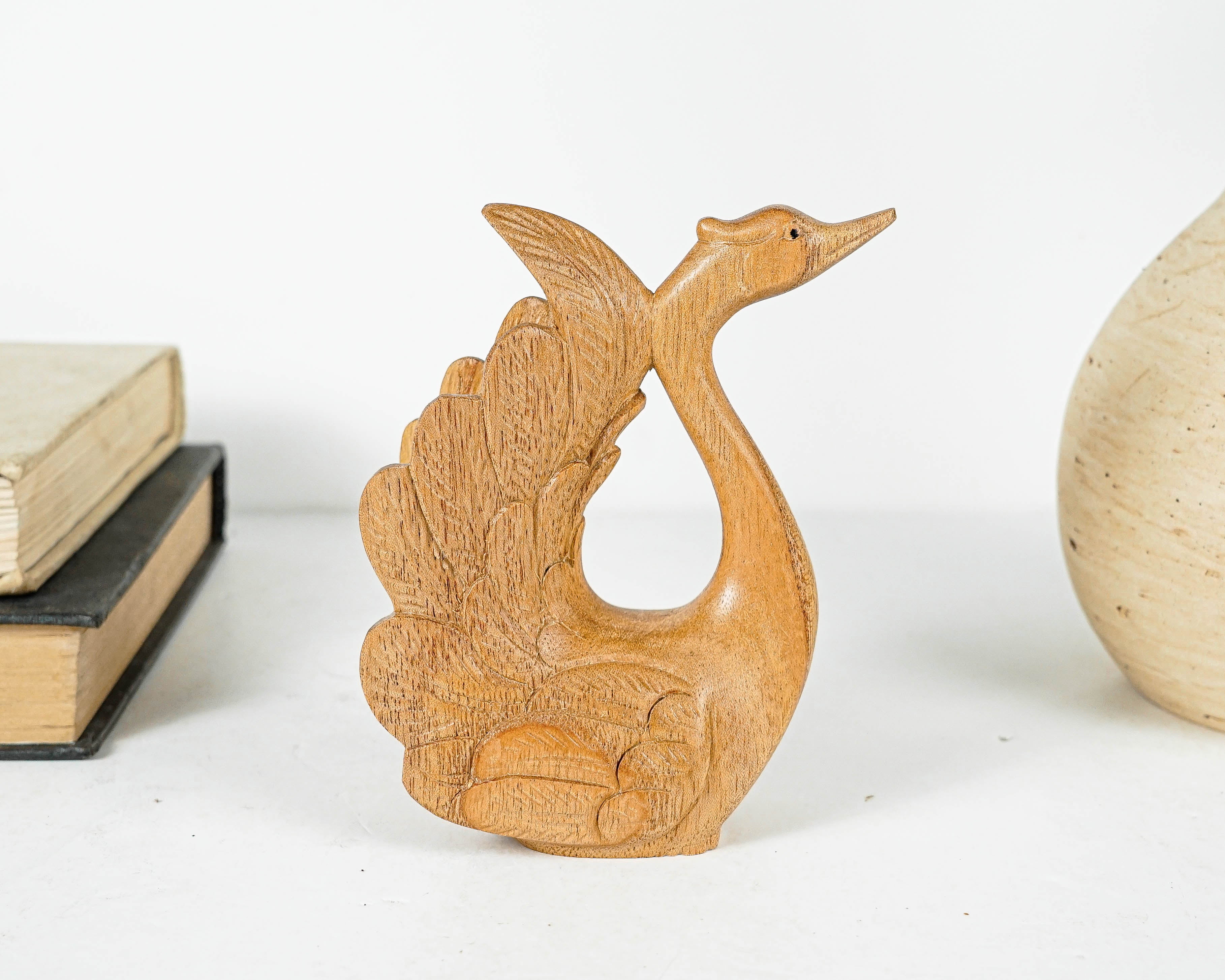 Beautiful Swan Art, Bird Statue, Unique Miniature, Handmade Decor, Animal Figurine, Kitchen Decor, Swan Sculpture, Grandfather Gift