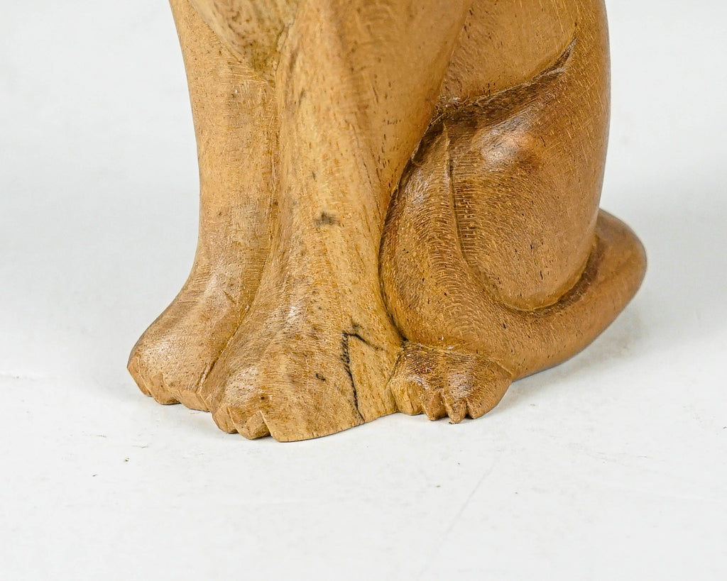 Cute Cat Wooden Sculpture, Unique Wood Carving, Wood Base, Miniature Statue, Animal, Figurine, Room Decor, Gift for Him, Gift for Sister