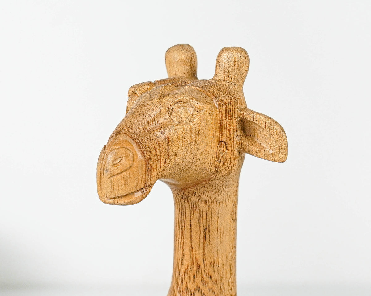 Meditating Giraffe Sculpture, Animal, Yoga, Wood Carving, Wooden Base, Meditation Statue, Figurine, Handmade, Office Decor, Appreciated Gift