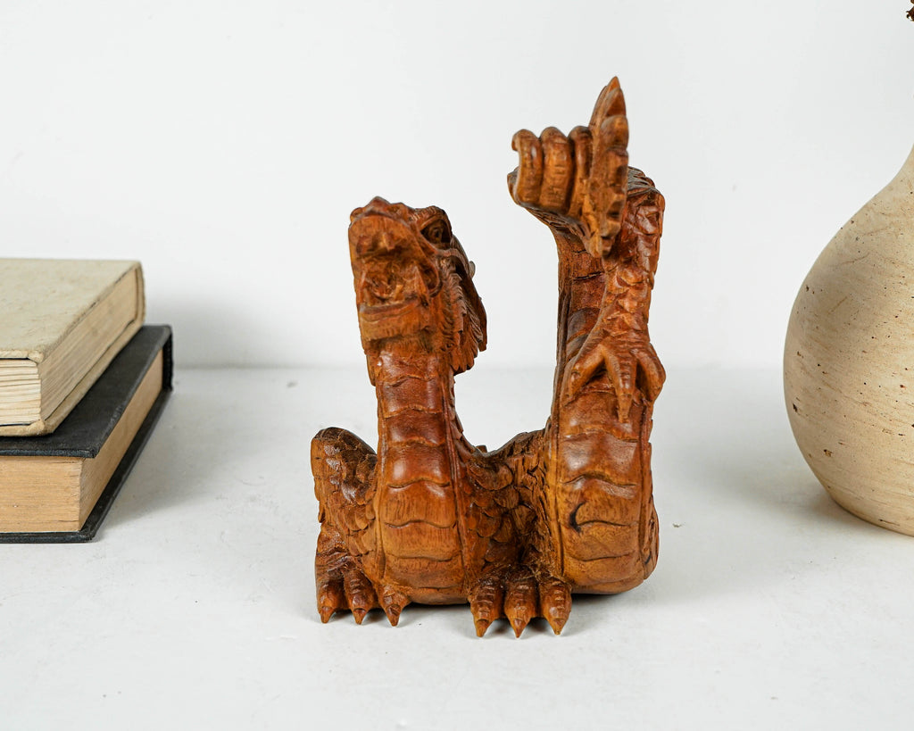 Wooden Dragon Statue, Unique Sculpture, Chinese Dragon, Mystical Animal, Handmade Decor, Art, Table Decor, Gift for Him, Gift for friend