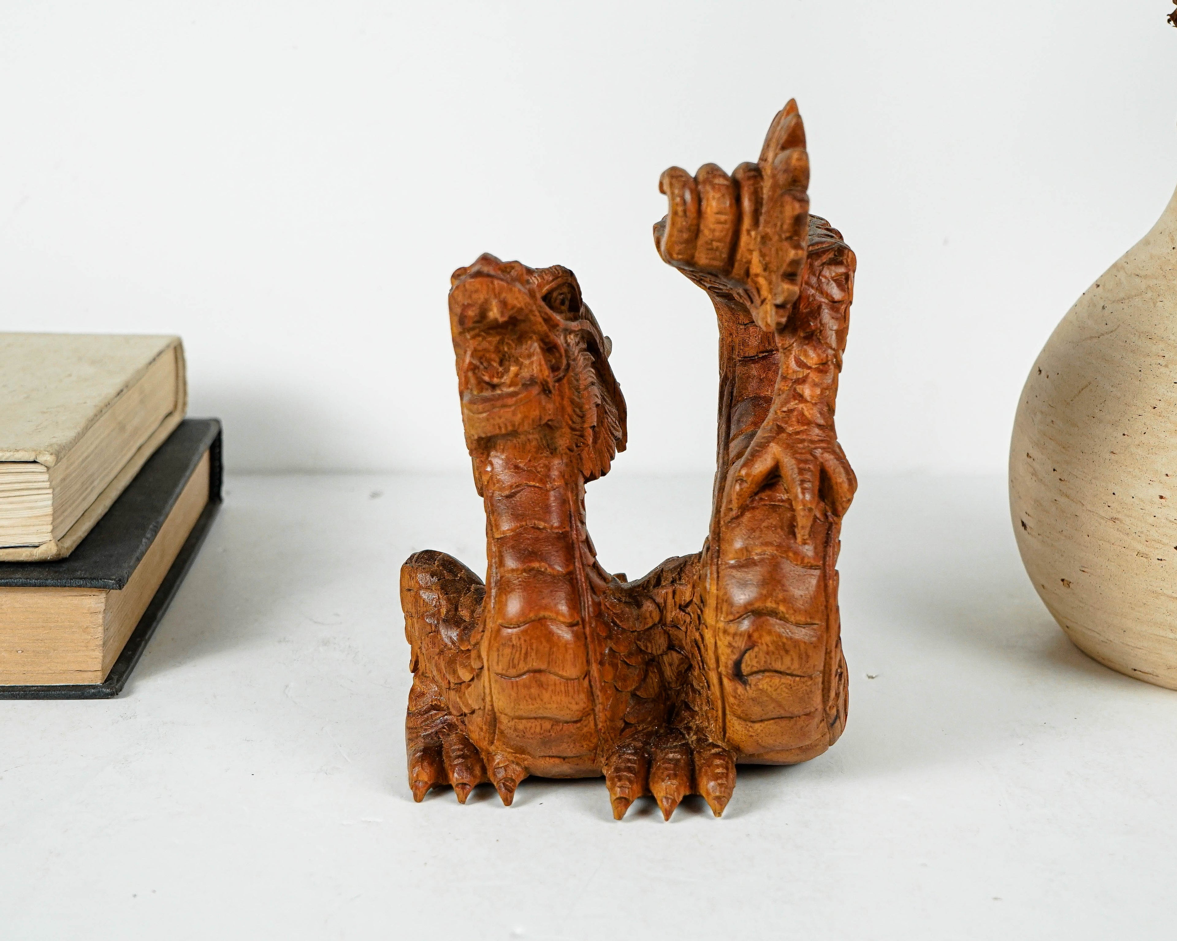 Wooden Dragon Statue, Unique Sculpture, Chinese Dragon, Mystical Animal, Handmade Decor, Art, Table Decor, Gift for Him, Gift for friend