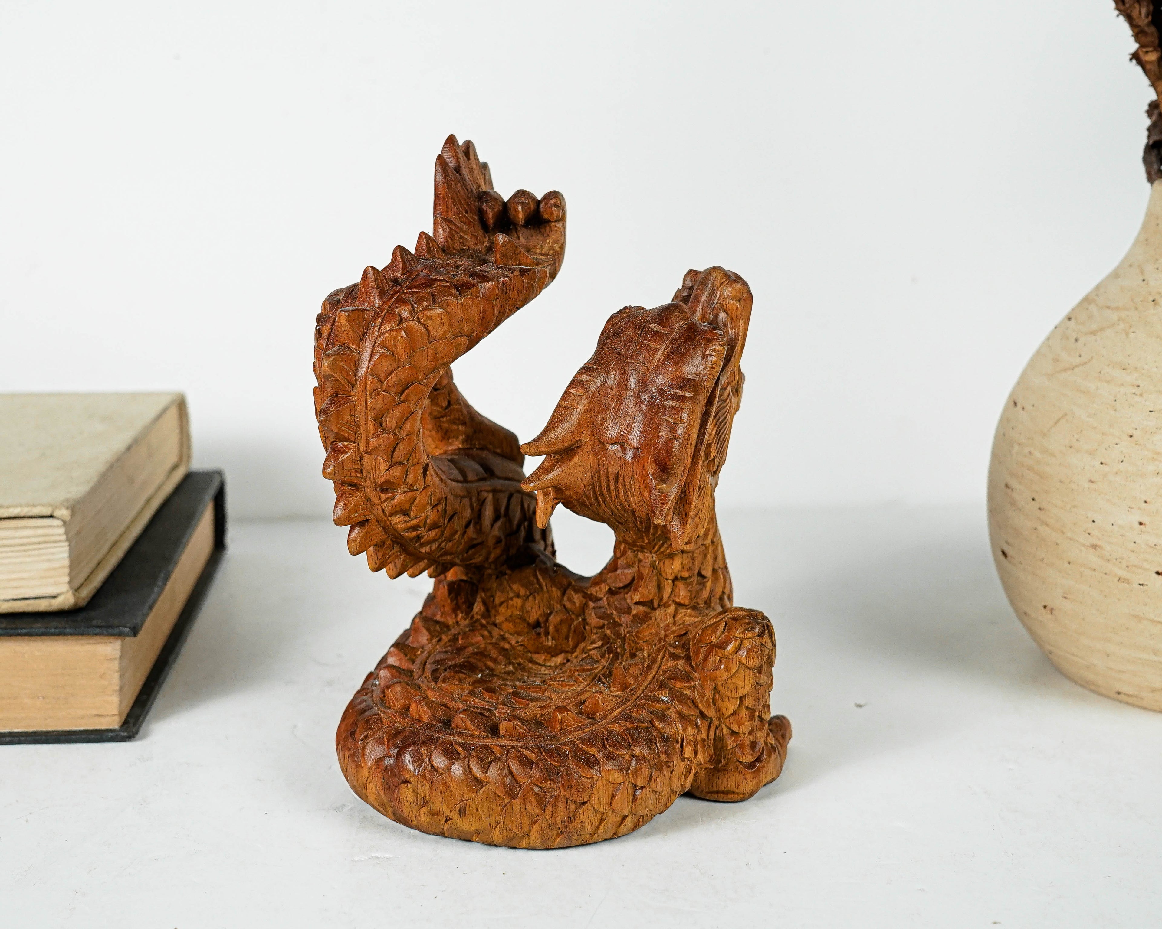 Wooden Dragon Statue, Unique Sculpture, Chinese Dragon, Mystical Animal, Handmade Decor, Art, Table Decor, Gift for Him, Gift for friend