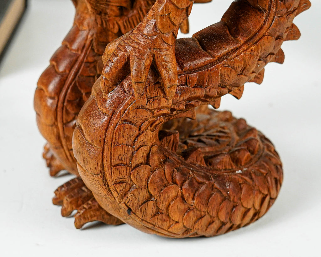 Wooden Dragon Statue, Unique Sculpture, Chinese Dragon, Mystical Animal, Handmade Decor, Art, Table Decor, Gift for Him, Gift for friend