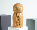 Wooden Jizo Statue, Buddha Sculpture, Wood Figurine, Meditation, Unique Ornament, Handmade, Wood Carving, Gift for Her, Housewarming Gift