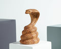 Wooden Cobra Sculpture, Snake, Reptile Ornament, Snake Collector, Handmade Decor, Tropical Decor, Housewarming, Mother Gift, Gift for friend