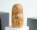 Woman Jizo Statue, Buddha Sculpture, Wood Figurine, Unique, Greeting, Wooden Jizo, Housewarming, Namasthe, Table Decor, Mother Loss Gift