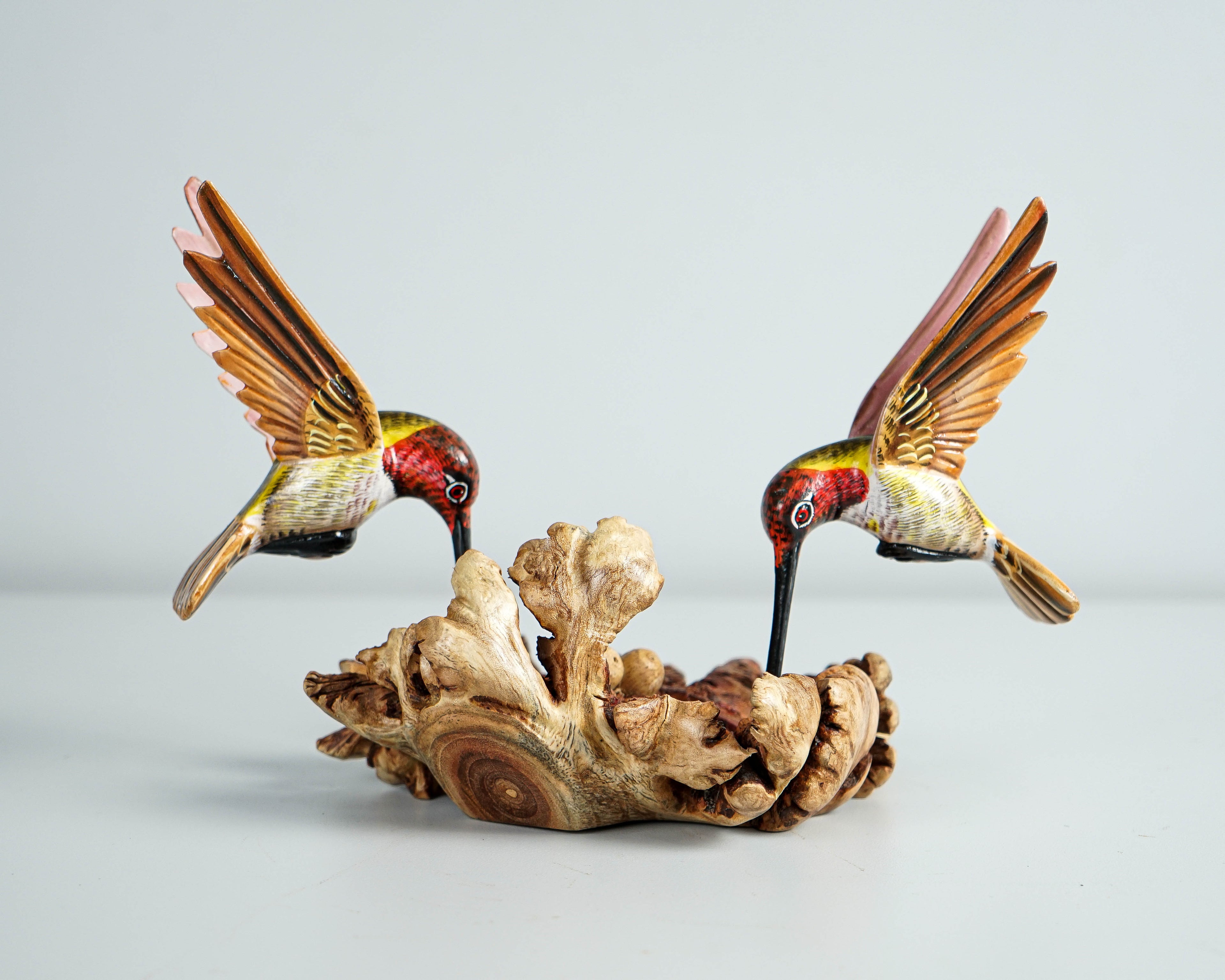 Couple Hummingbird Figurine, Bird Nest, Painted, Romantic, Couple Statue, Unique Sculpture, Colibri, Wedding Decoration, Anniversary Gift