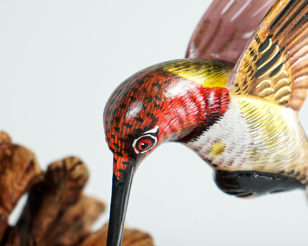 Couple Hummingbird Figurine, Bird Nest, Painted, Romantic, Couple Statue, Unique Sculpture, Colibri, Wedding Decoration, Anniversary Gift