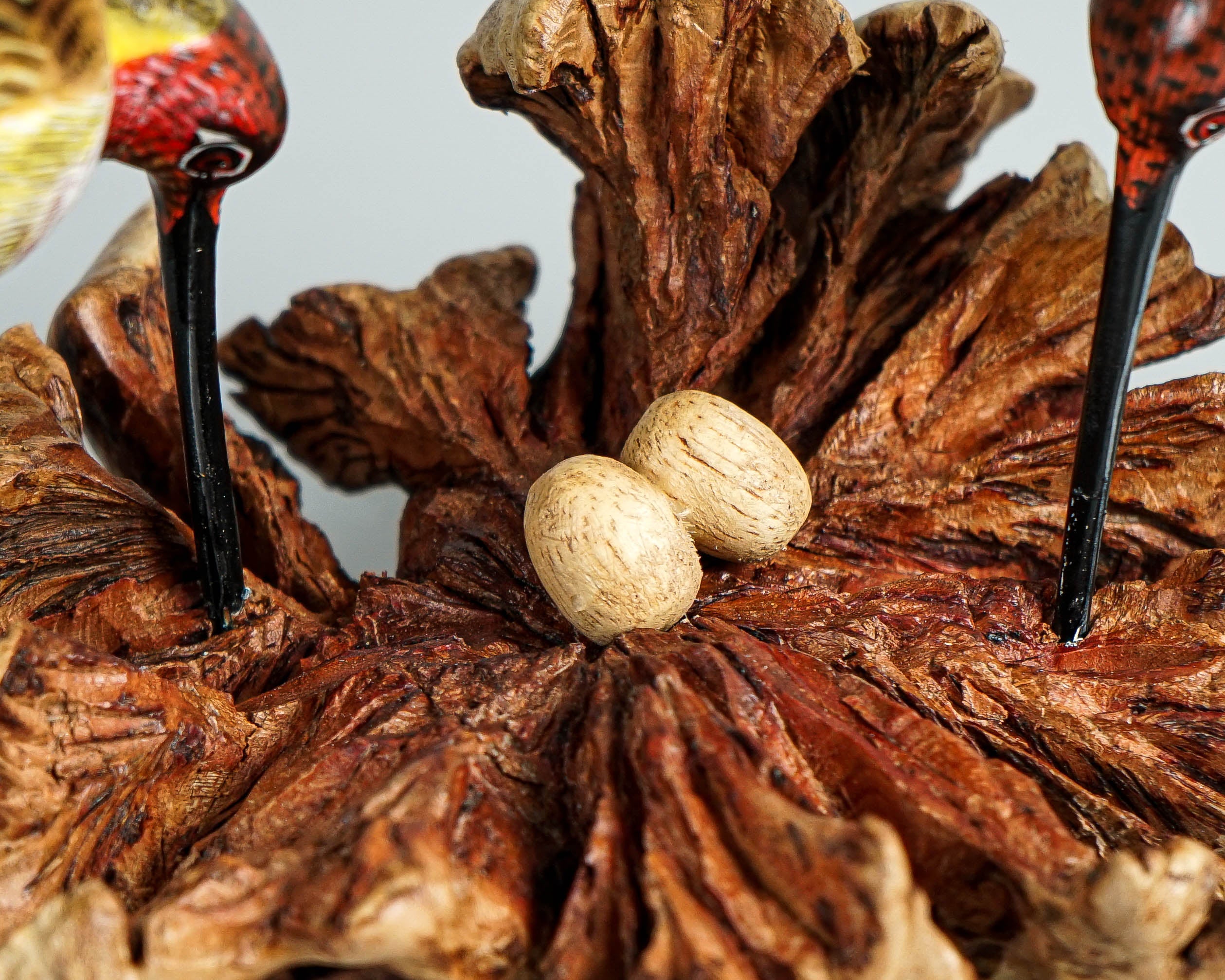 Couple Hummingbird Figurine, Bird Nest, Painted, Romantic, Couple Statue, Unique Sculpture, Colibri, Wedding Decoration, Anniversary Gift