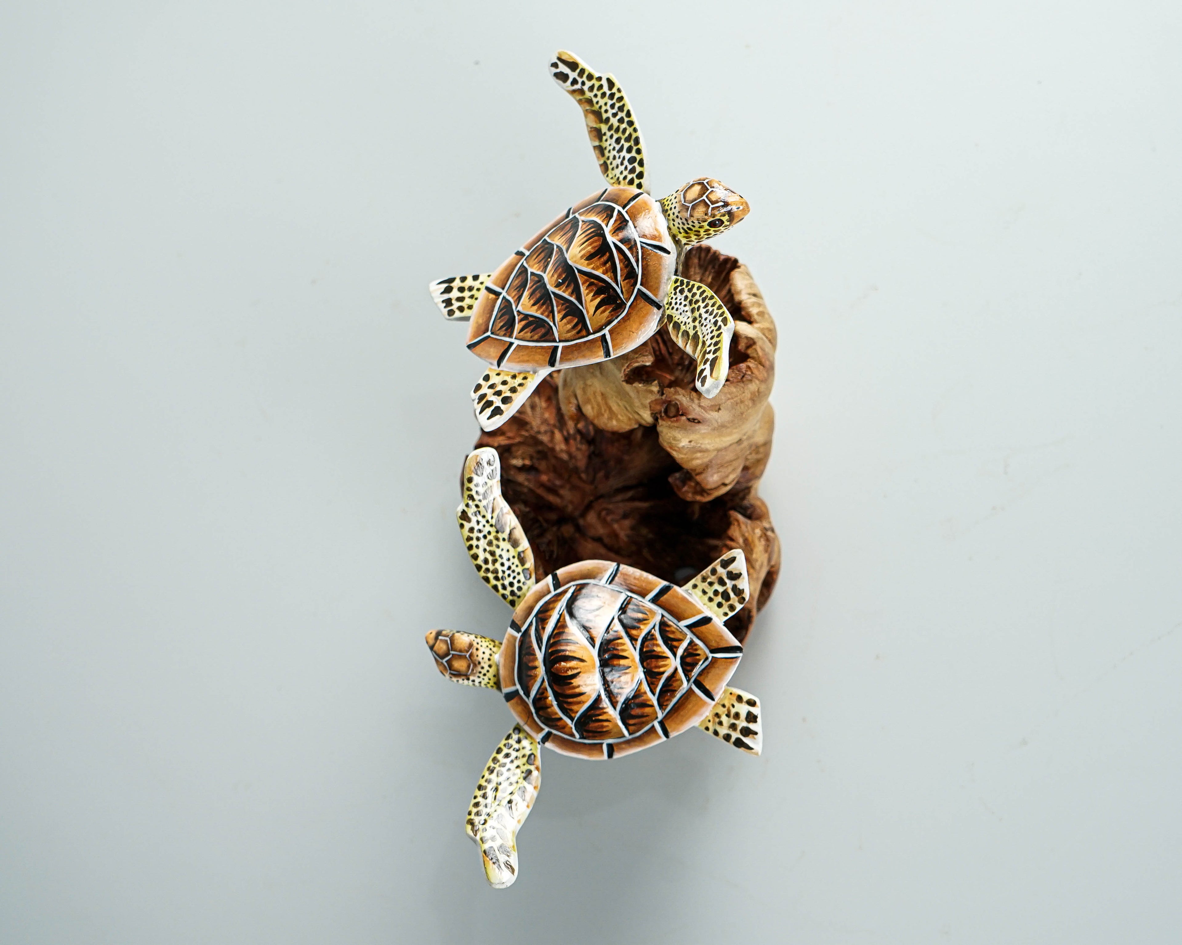 Wall Hanging Turtle Statue, Wooden Sculpture, Nature, Couple Sculpture, Coral Reef, Living Room Decor, Love, Couple Gift, Engagement Gift