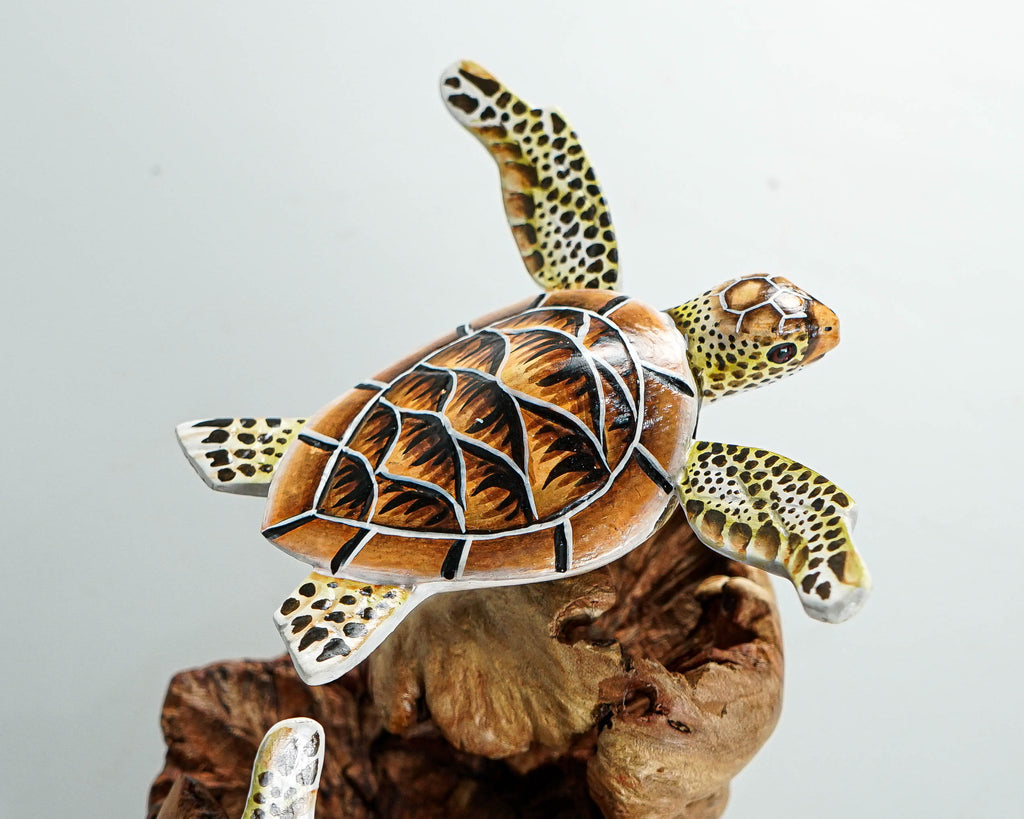 Wall Hanging Turtle Statue, Wooden Sculpture, Nature, Couple Sculpture, Coral Reef, Living Room Decor, Love, Couple Gift, Engagement Gift