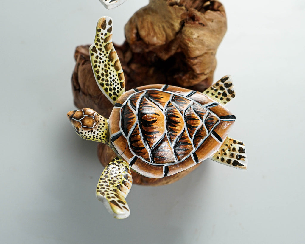Wall Hanging Turtle Statue, Wooden Sculpture, Nature, Couple Sculpture, Coral Reef, Living Room Decor, Love, Couple Gift, Engagement Gift