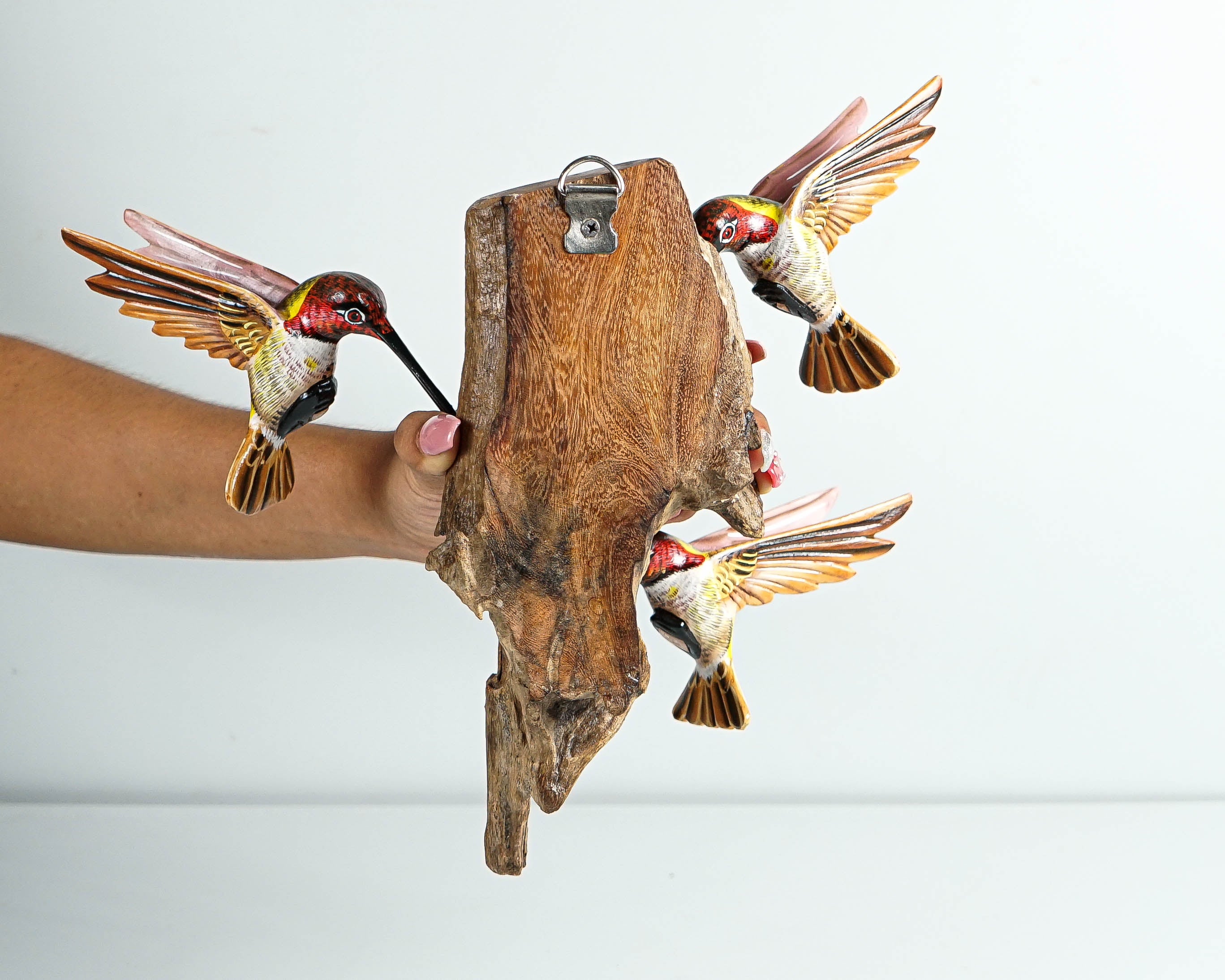 Hummingbird Wall Decor, Hanging Statue, Family, Bird on a Tree, Unique Sculpture, Colibri, Wall Decor, Family Decor, Gift for Mother