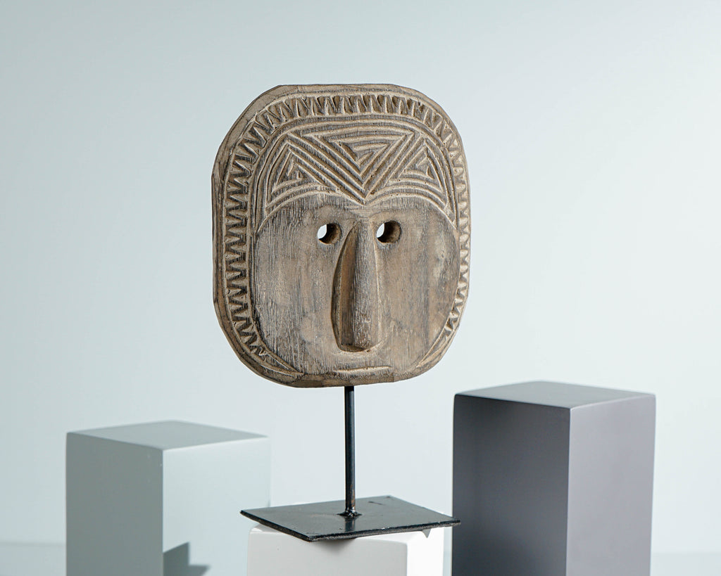 Traditional Mask Wall Art, Hanging Statue, Hand Carved, Wood Carving, Antique Sculpture, Kitchen Decor, Home Decoration, Best Friend Gift