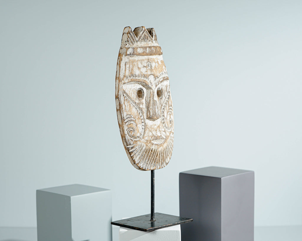 Mask of Timor Wall Decor, Mask on Stand, Ceremonial Statue, Sculpture, Traditional Art, Home Decoration, Halloween Decor, Appreciated Gift