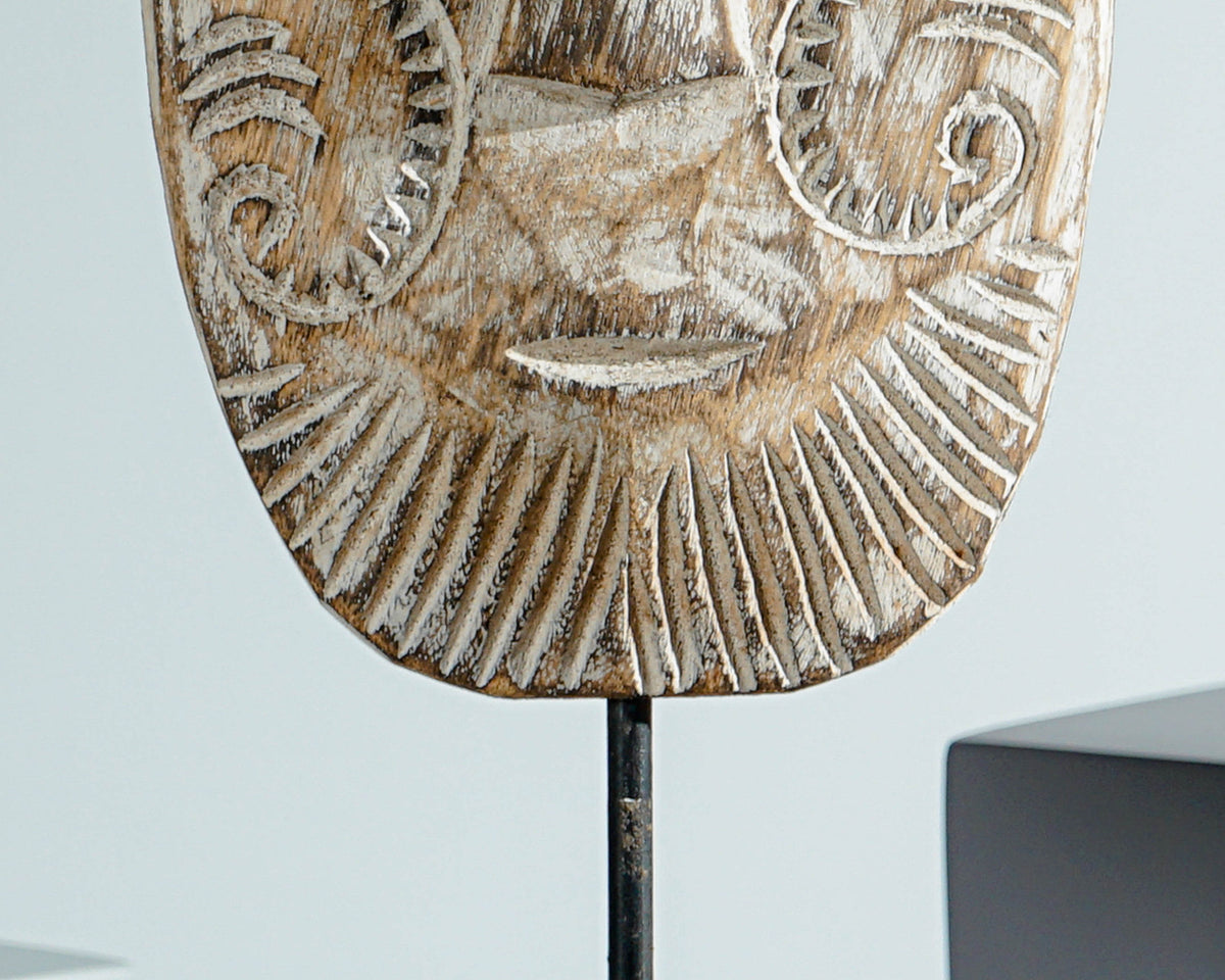 Mask of Timor Wall Decor, Mask on Stand, Ceremonial Statue, Sculpture, Traditional Art, Home Decoration, Halloween Decor, Appreciated Gift