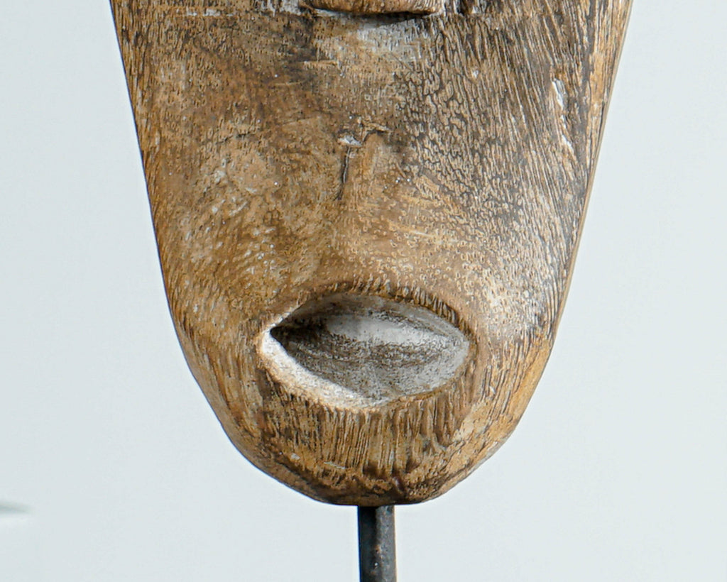 Timor tribal Mask, Wall Art, Antique, Primitive, Hanging Statue, Sculpture, Wood Carving, Boho Decor, Halloween Decor, Teacher Gift
