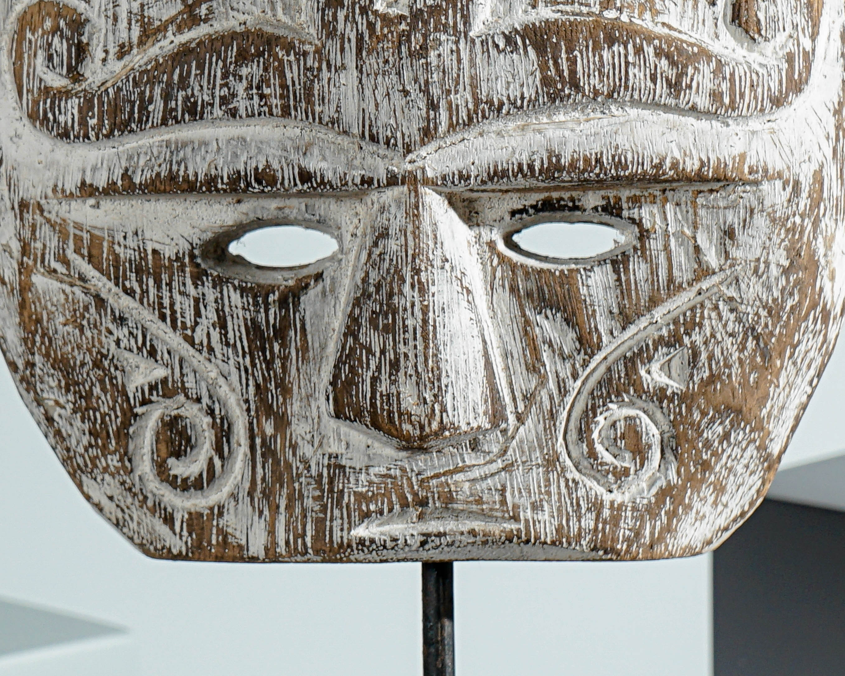 Wooden Traditional Mask Wall Decor, Mask on Stand, Statue, Halloween Decor, Hanging Sculpture, Wood Carving, Home Decoration, Memorial Gift