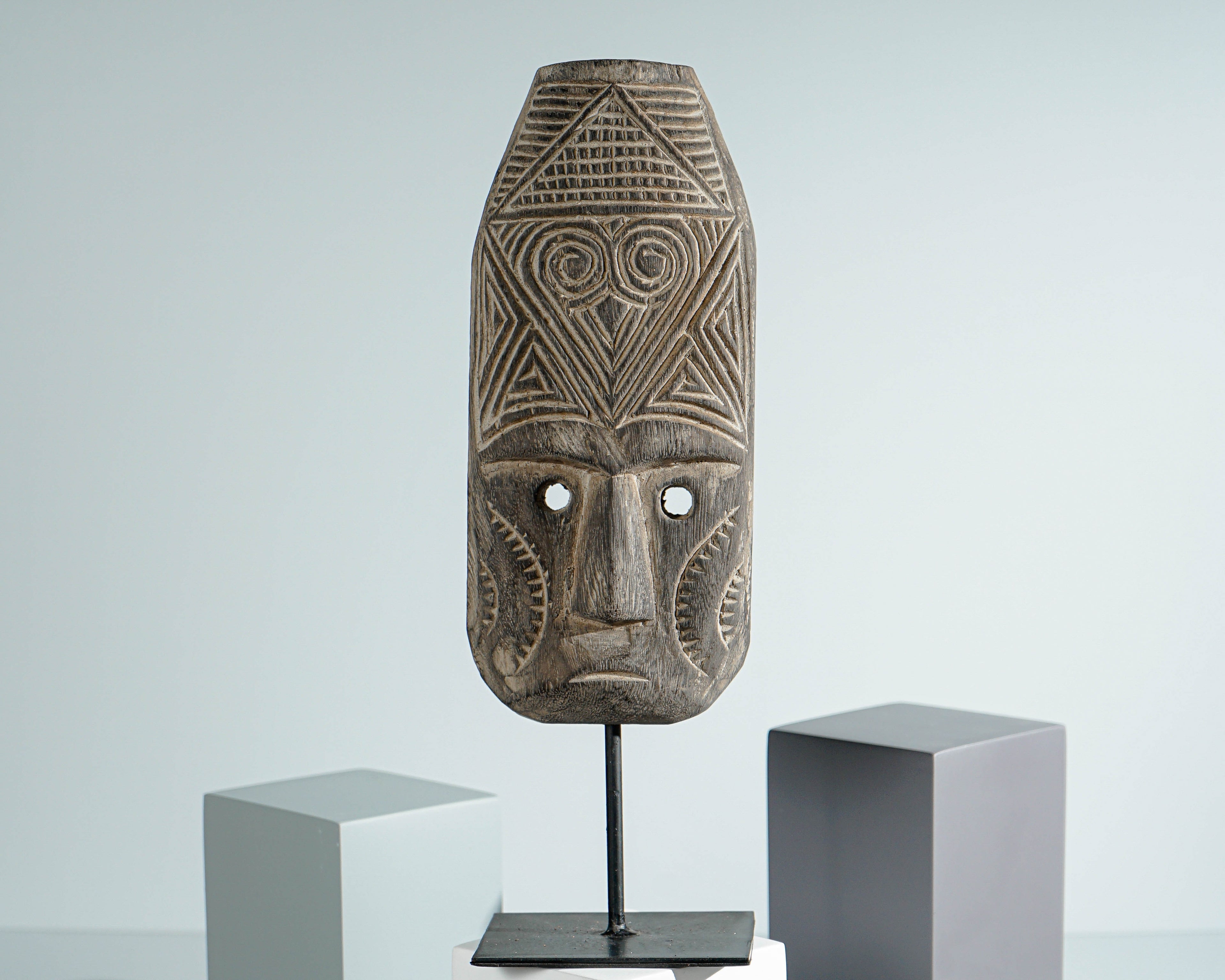 Timor tribal Mask, Wall Decor, Antique figurine, Primitive, Statue, Sculpture, Wood Carving, Tropical Decor, Home Decoration, Gift for Mom