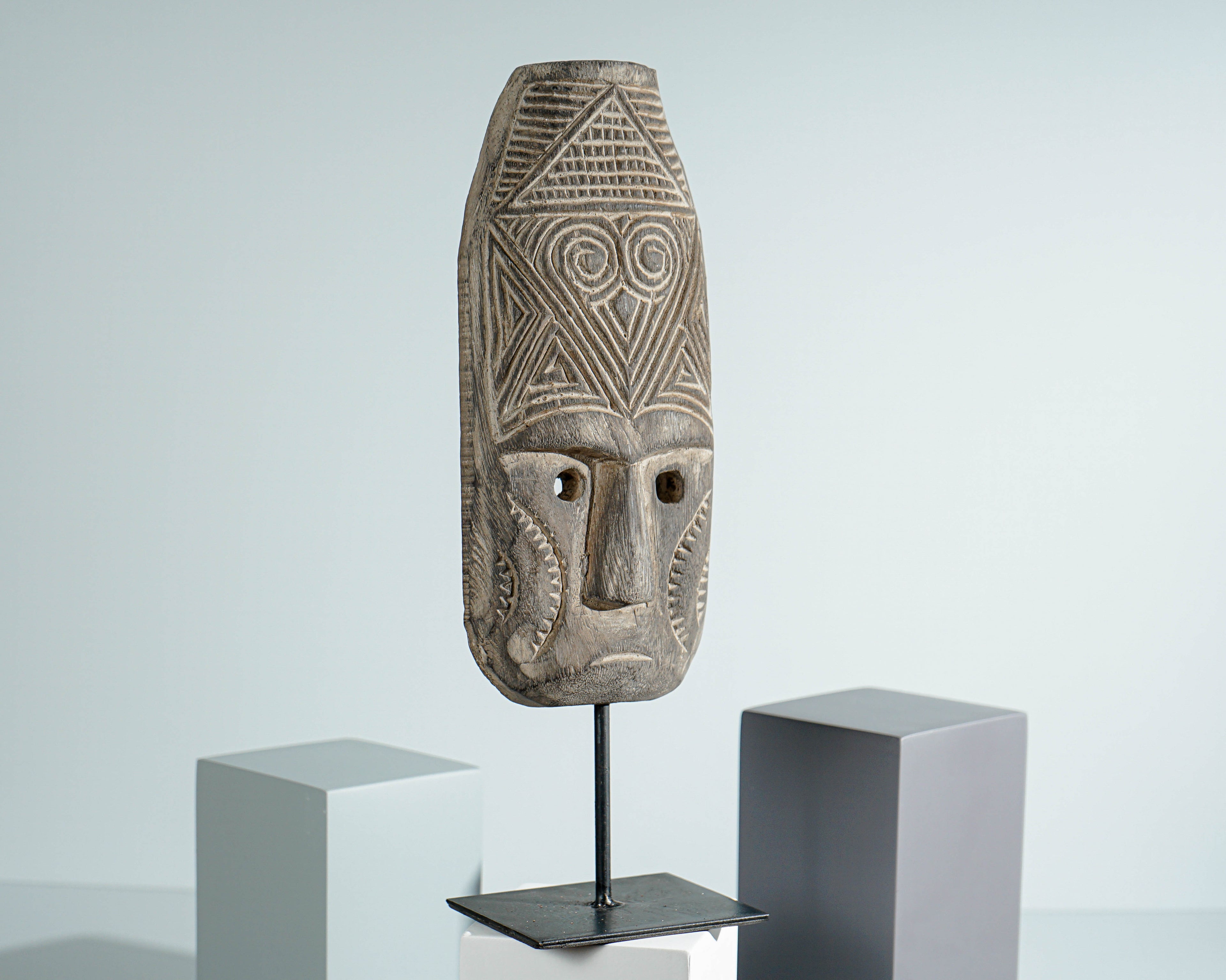 Timor tribal Mask, Wall Decor, Antique figurine, Primitive, Statue, Sculpture, Wood Carving, Tropical Decor, Home Decoration, Gift for Mom