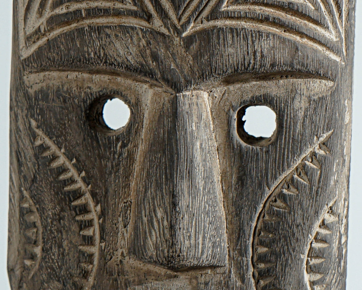 Timor tribal Mask, Wall Decor, Antique figurine, Primitive, Statue, Sculpture, Wood Carving, Tropical Decor, Home Decoration, Gift for Mom