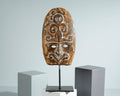 Mask of Timor, Wall Decoration, Mask on Stand, Sculpture, Handmade Gift, Traditional Art, Figurine, Office Decor, Unique Gift, Birthday