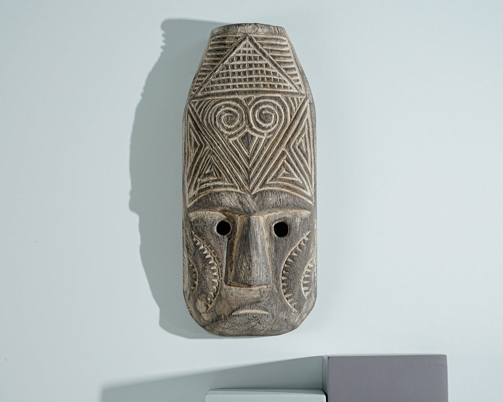 Timor tribal Mask, Wall Decor, Antique figurine, Primitive, Statue, Sculpture, Wood Carving, Tropical Decor, Home Decoration, Gift for Mom