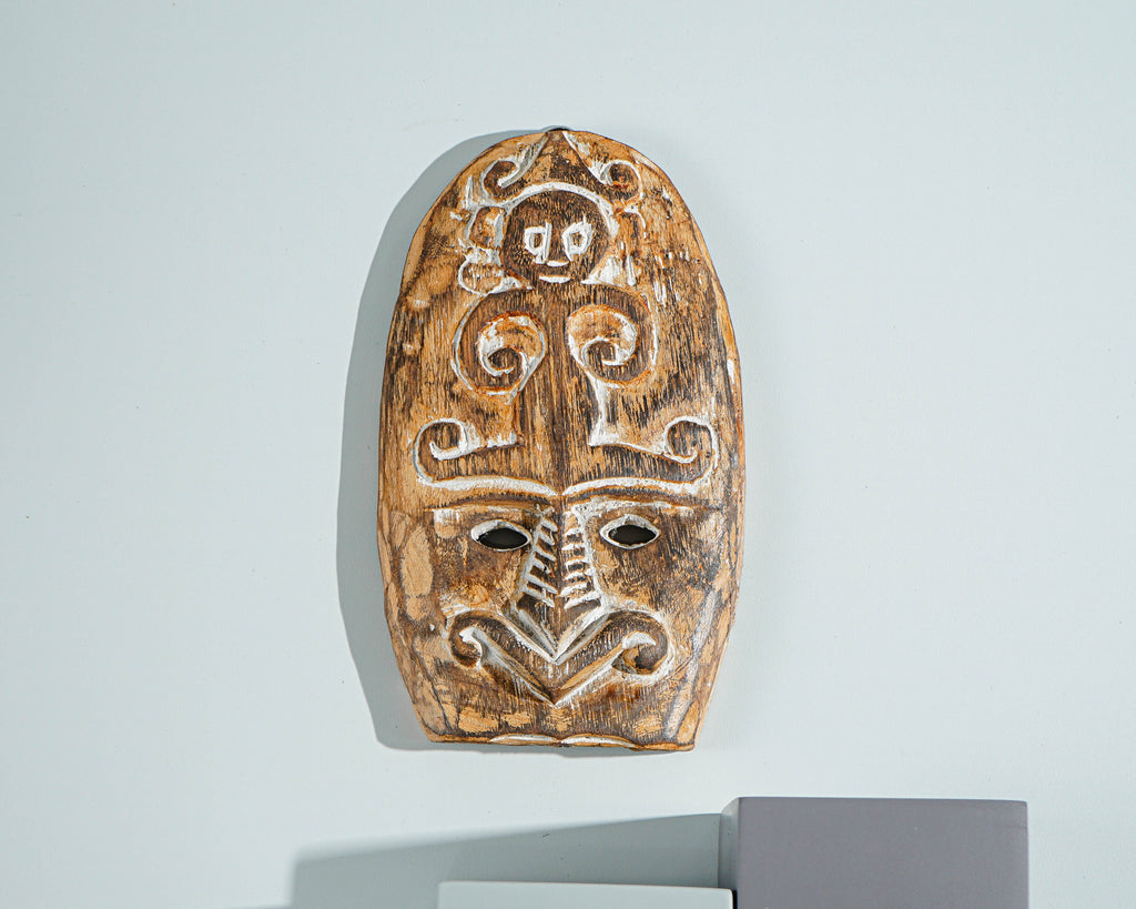 Mask of Timor, Wall Decoration, Mask on Stand, Sculpture, Handmade Gift, Traditional Art, Figurine, Office Decor, Unique Gift, Birthday