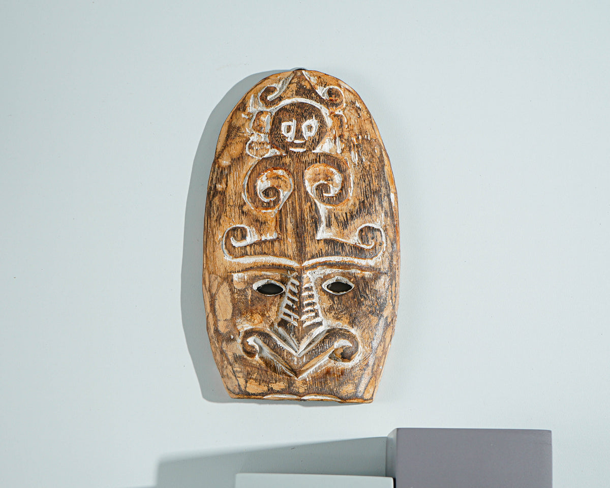 Mask of Timor, Wall Decoration, Mask on Stand, Sculpture, Handmade Gift, Traditional Art, Figurine, Office Decor, Unique Gift, Birthday