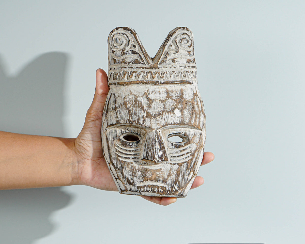 Wooden Traditional Mask, Ceremonial Statue, Hand Carved, Wood Carving, Wall Decor, Unique Sculpture, Interior Decor, Special Gift