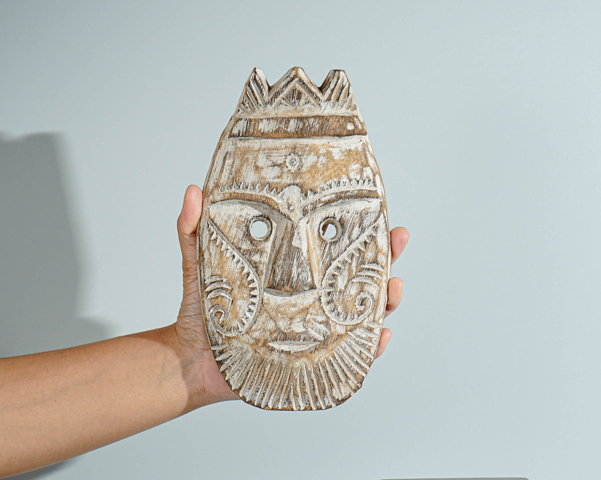 Mask of Timor Wall Decor, Mask on Stand, Ceremonial Statue, Sculpture, Traditional Art, Home Decoration, Halloween Decor, Appreciated Gift