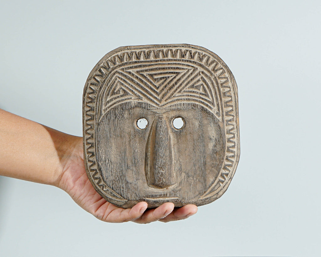 Traditional Mask Wall Art, Hanging Statue, Hand Carved, Wood Carving, Antique Sculpture, Kitchen Decor, Home Decoration, Best Friend Gift