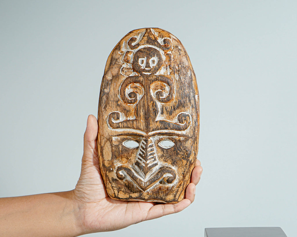 Mask of Timor, Wall Decoration, Mask on Stand, Sculpture, Handmade Gift, Traditional Art, Figurine, Office Decor, Unique Gift, Birthday