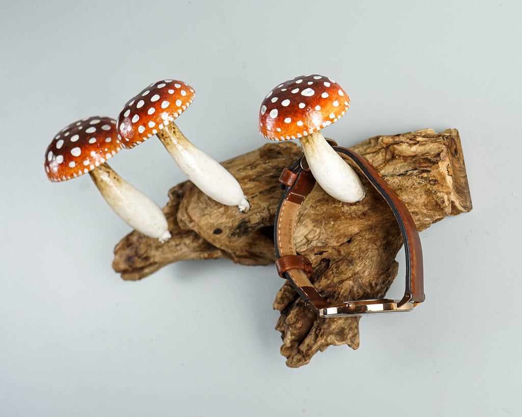 Red Mushroom Wall Hook, Wooden Decor, Amanita, Art Work, Natural Piece, Outdoor Patio, Jewelry Holder, House Decoration, Gift for Mom