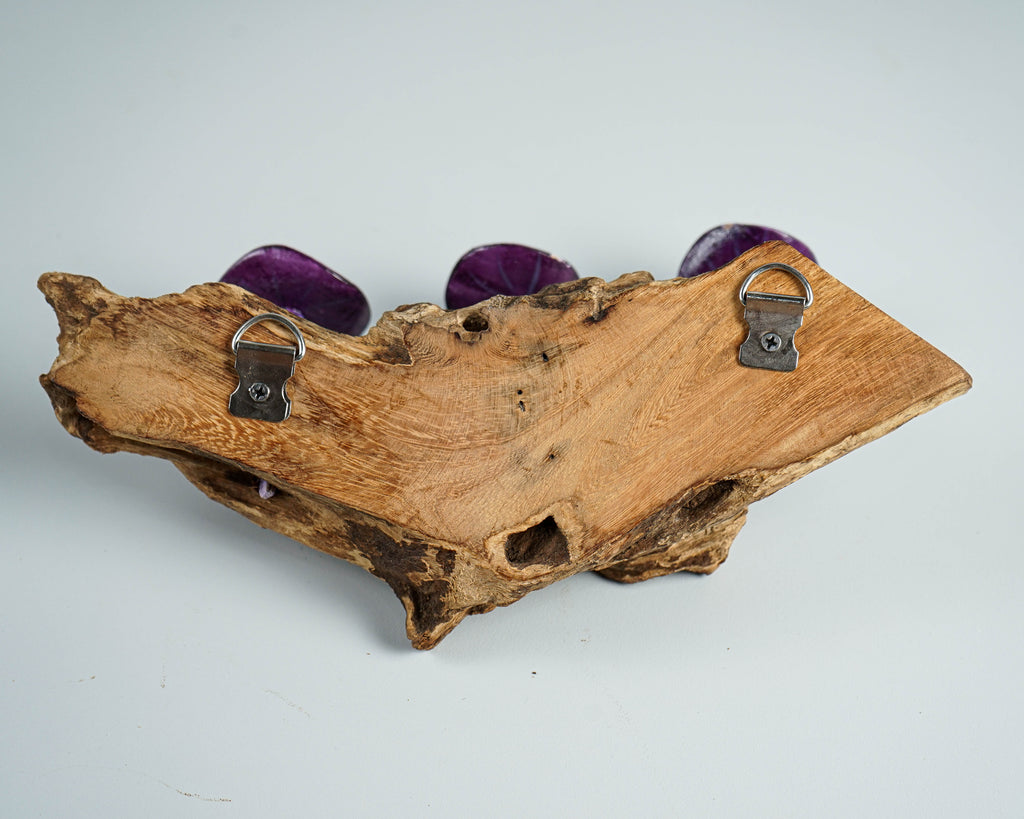 Purple Mushroom Wall Hook, Wooden Decor, Artwork, Handmade, Nature, Handcrafted, Key Holder, Interior Decor, Graduation Gifts for Him