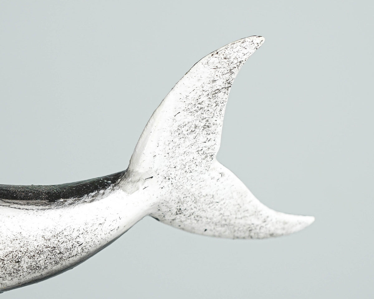 Black Humpback Whale Duo Statue, Wooden Art, Painted, Colorful Art, Unique Sculpture, Ocean Decor, Handmade Statue, Valentines Gift