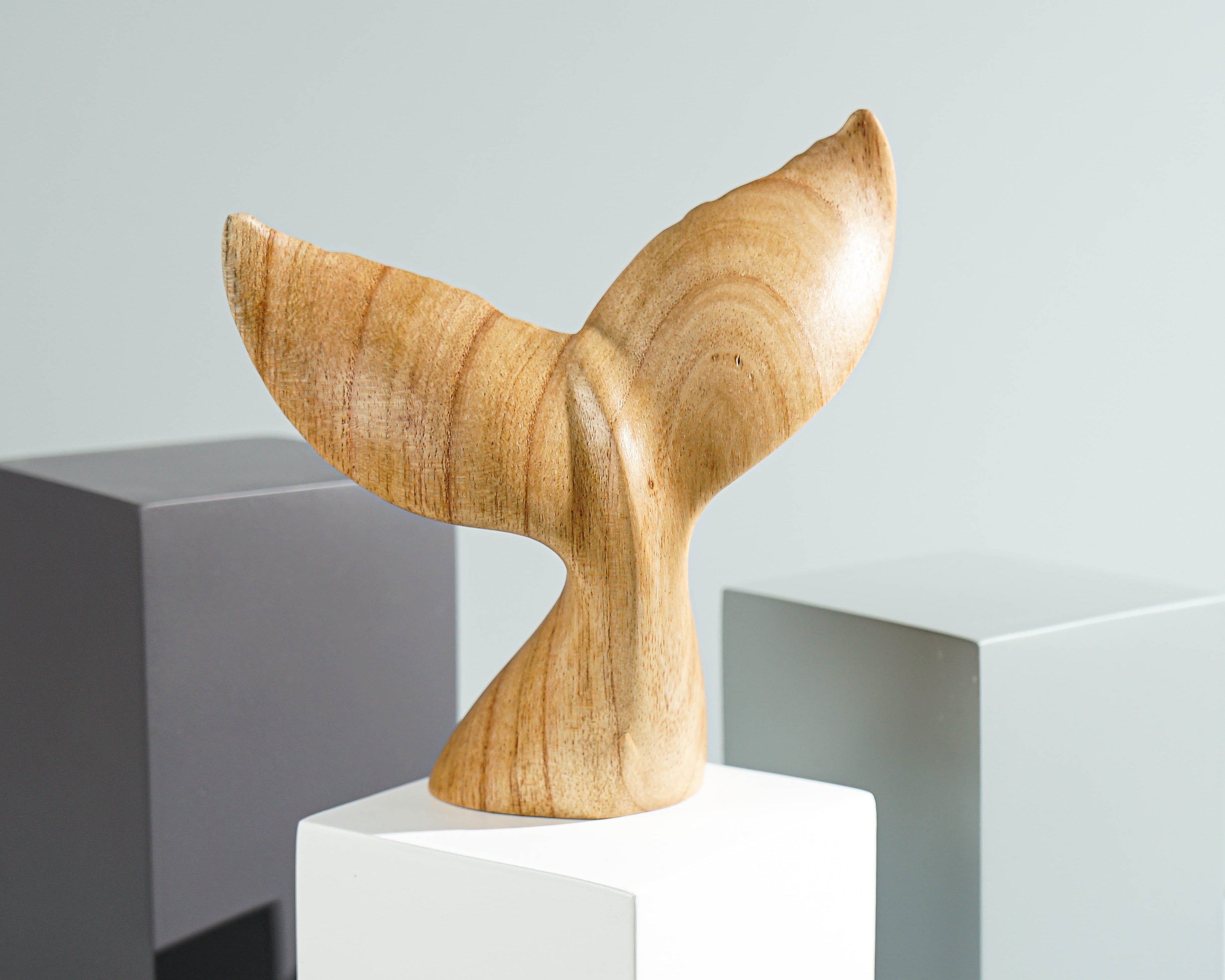 Wooden Whale Tail Sculpture, Family, Sea Life, Exotic Statue, Unique, Wooden Figurine, Mammal Wood Carving, Handmade Decor, Gift for Mother
