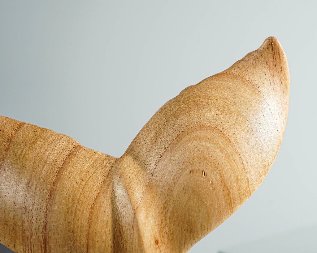 Wooden Whale Tail Sculpture, Family, Sea Life, Exotic Statue, Unique, Wooden Figurine, Mammal Wood Carving, Handmade Decor, Gift for Mother