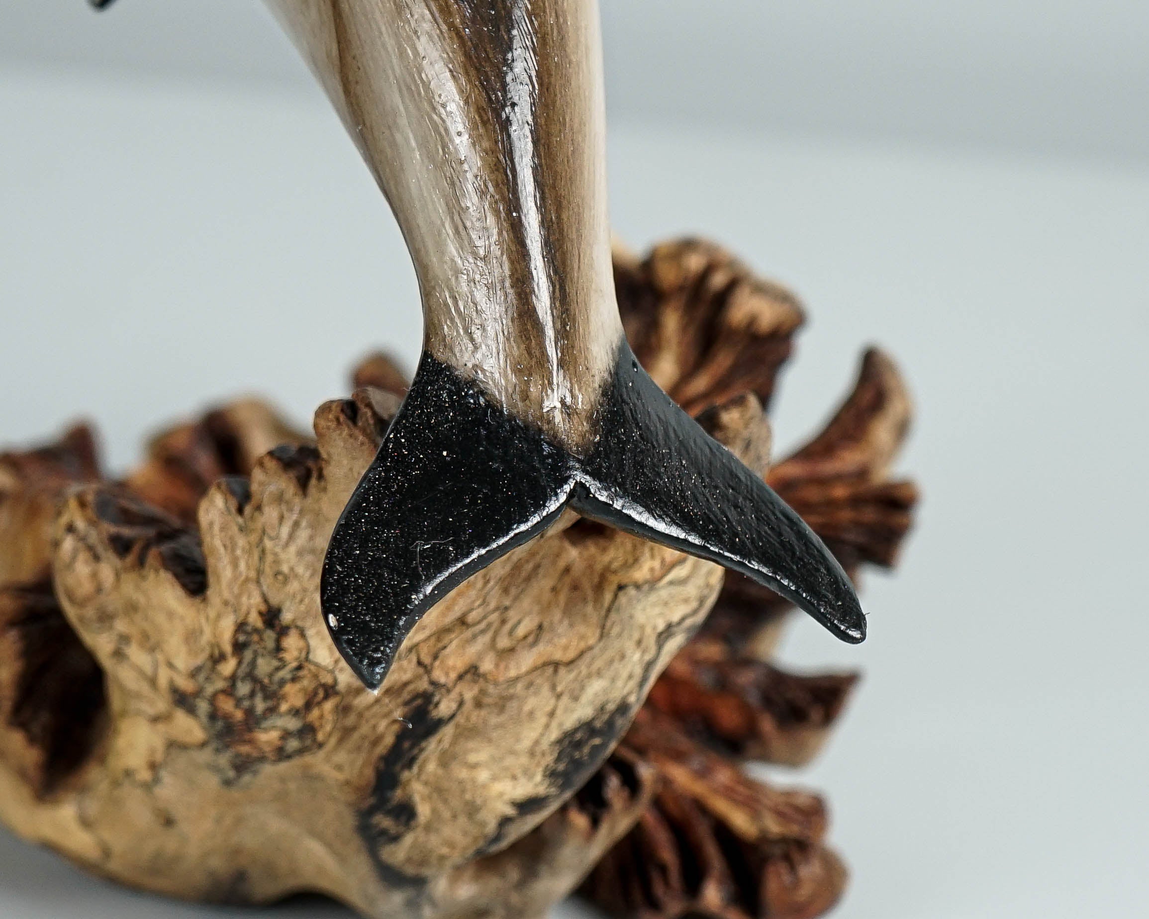 Jumping Dolphin statue, Painted Dolphin, Dolphin Handmade, Unique Sculpture, Colored Statue, Wood figurine, Sea Decor, Birthday Gift