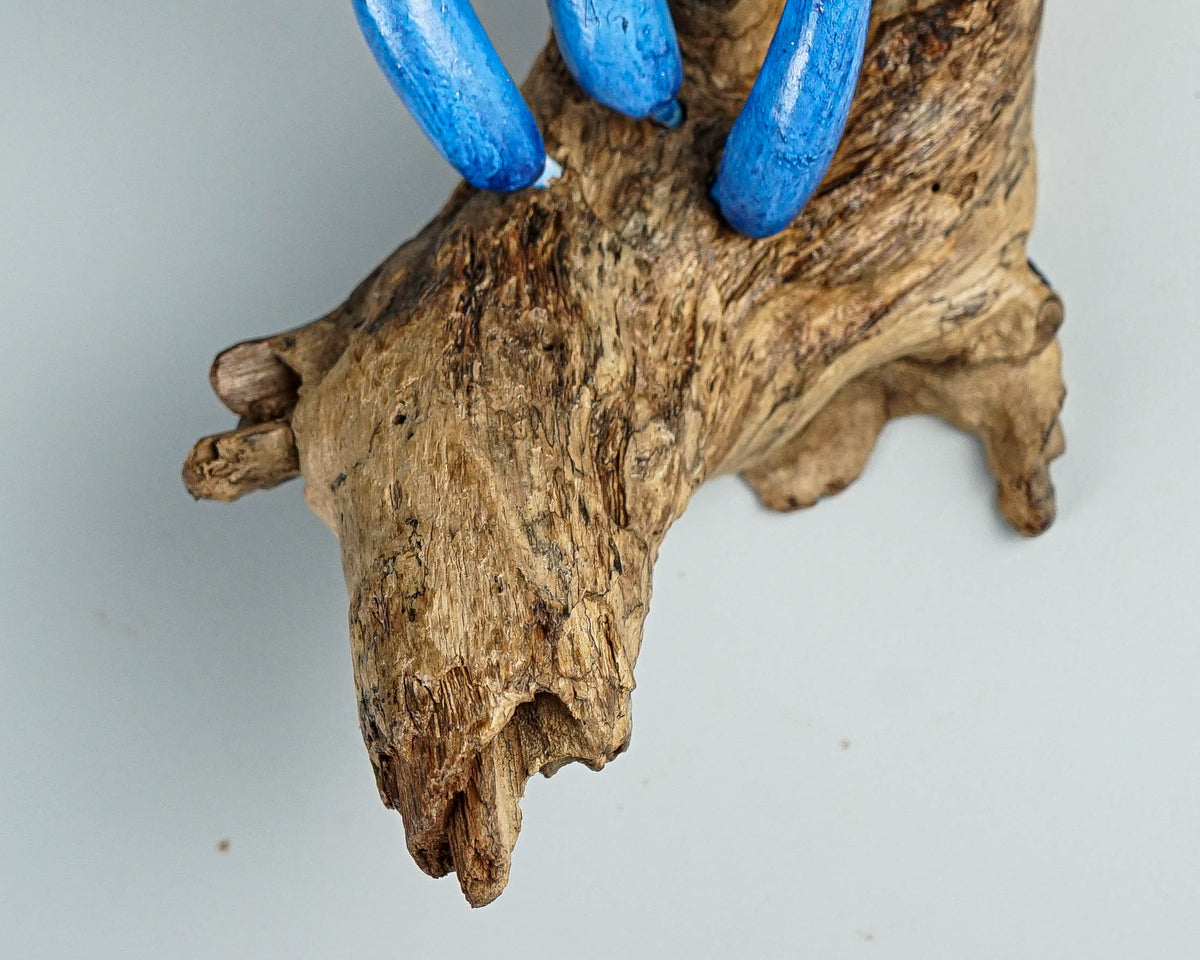Blue Hanging Mushroom Sculpture, Wall Statue, Fairy Mushroom, Miniature, Magical, Forest Decor, Home Decor, Appreciated Gift, Surprise Gift
