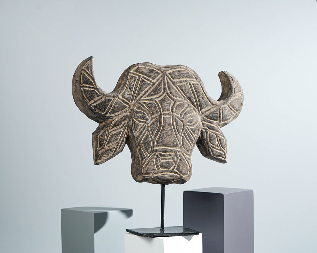 Timor Buffalo Tribal Mask, Wall Decor, Antique, Primitive, Animal Statue, Sculpture, Wood Carving, Tropical Decor, Best Gifts for Her