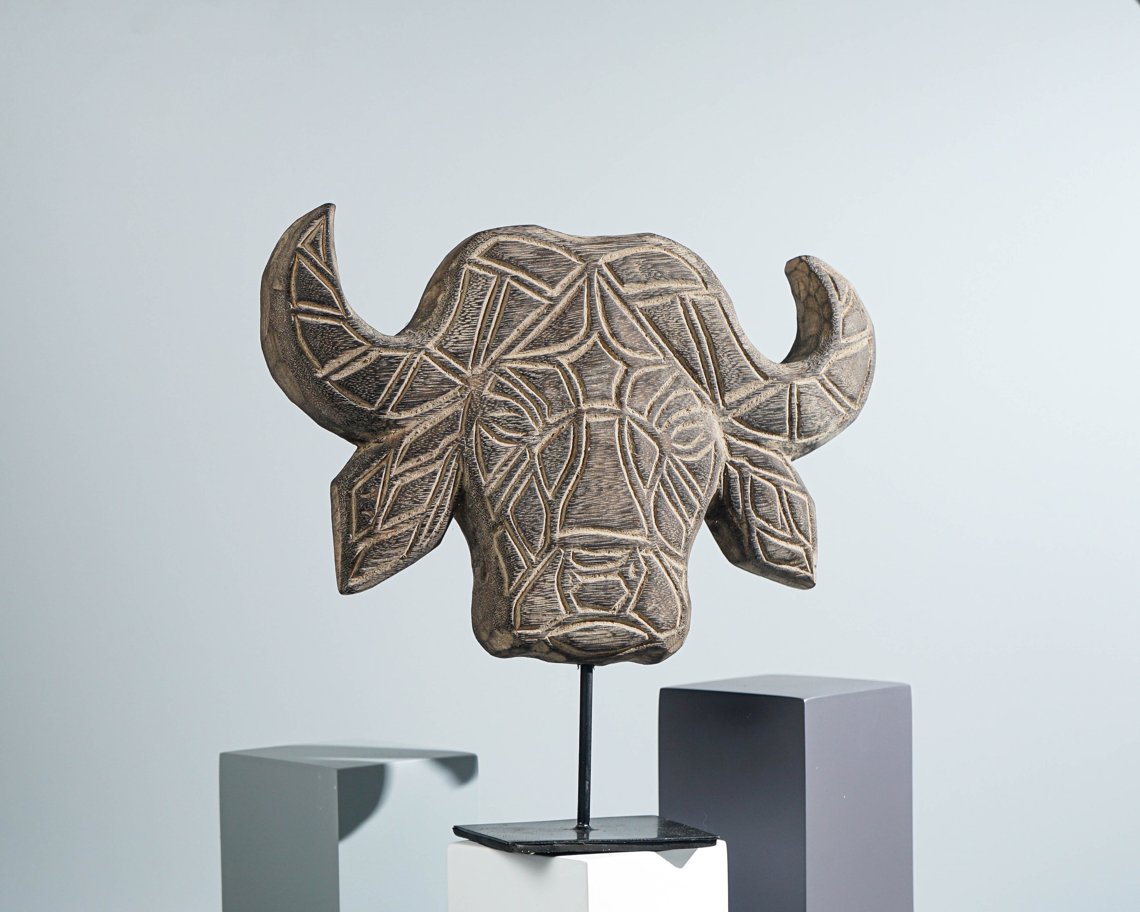 Timor Buffalo Tribal Mask, Wall Decor, Antique, Primitive, Animal Statue, Sculpture, Wood Carving, Tropical Decor, Best Gifts for Her