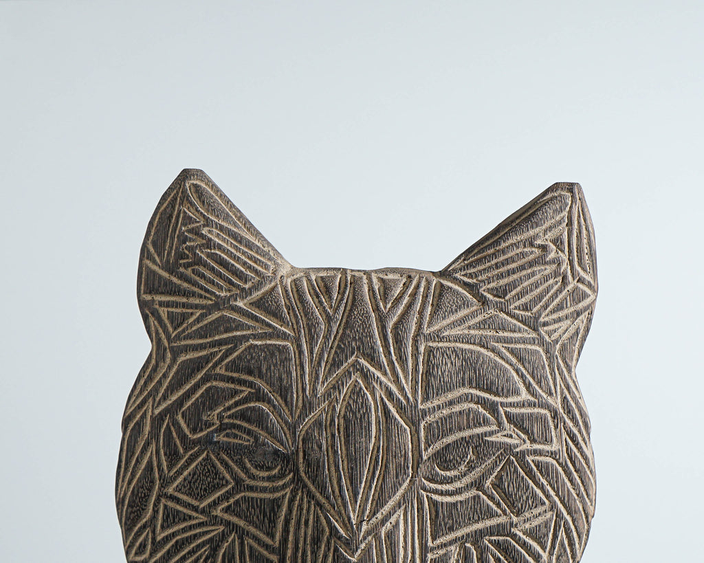 Wooden wolf Traditional Mask, Wall Art, Hanging figurine, Animal Statue, Hand Carved, Wood Carving, LivingRoom Decoration, Grandfather Gift